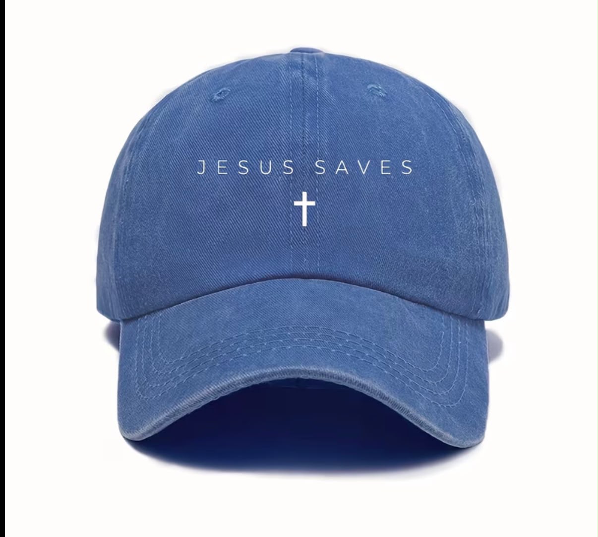 Jesus Saves Cap in Vintage Indigo